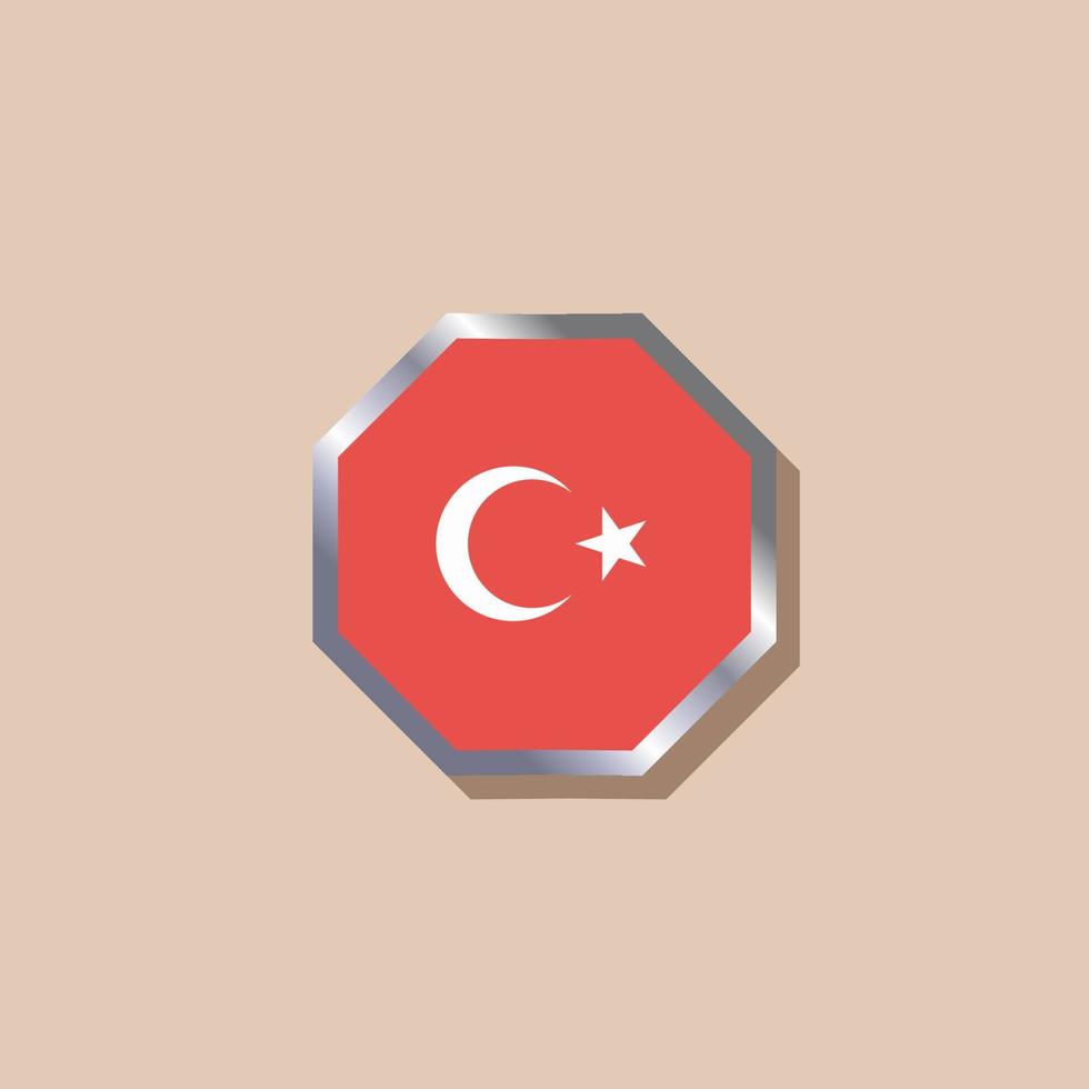 Illustration of Turkey flag Template vector