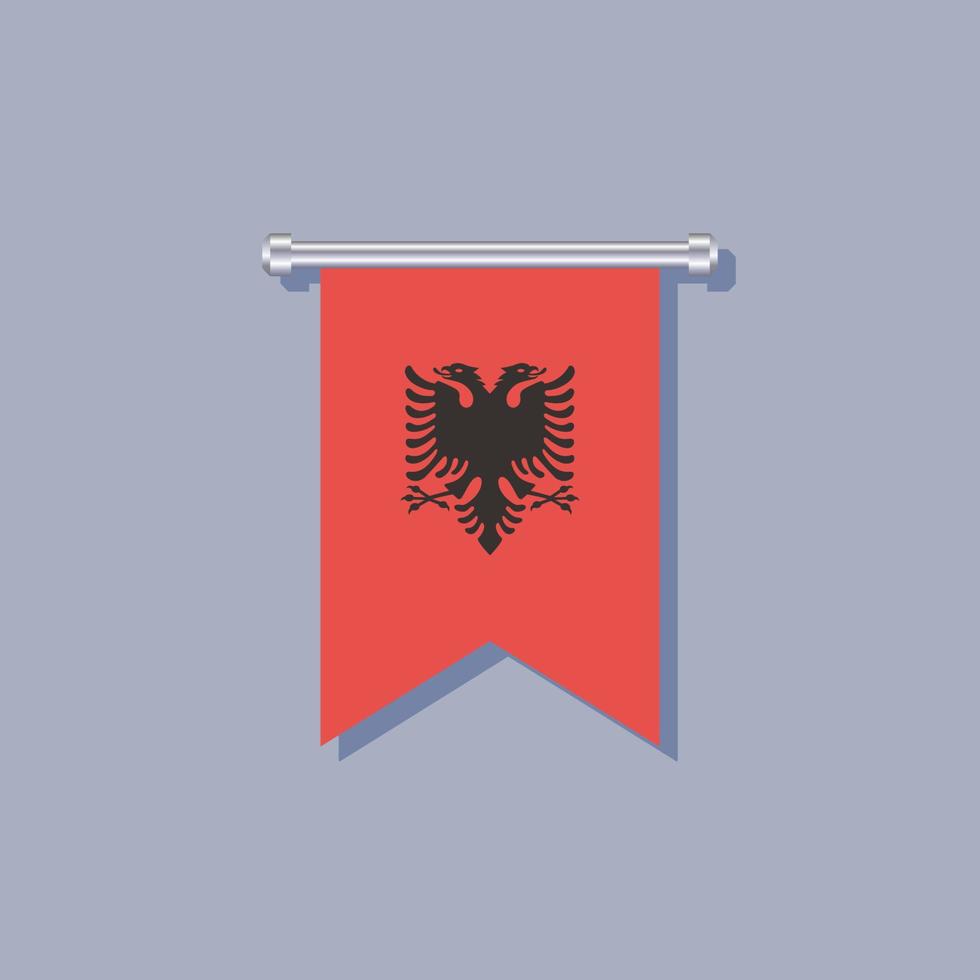 Illustration of Albania flag Template vector