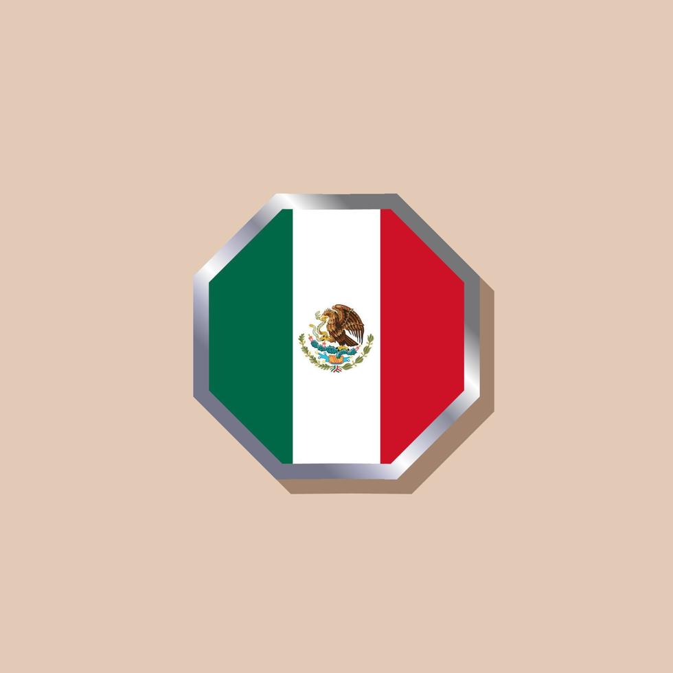 ilustración de la plantilla de la bandera de méxico vector