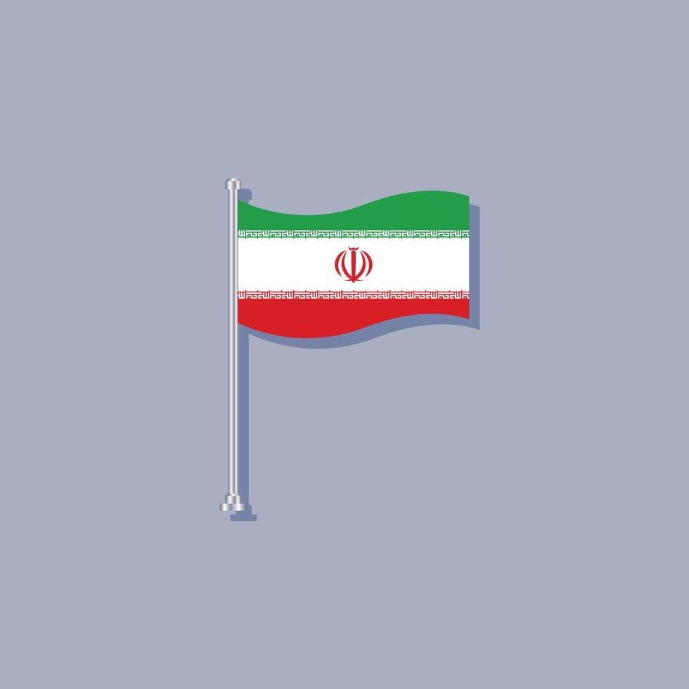 ilustración de la plantilla de la bandera de irán vector