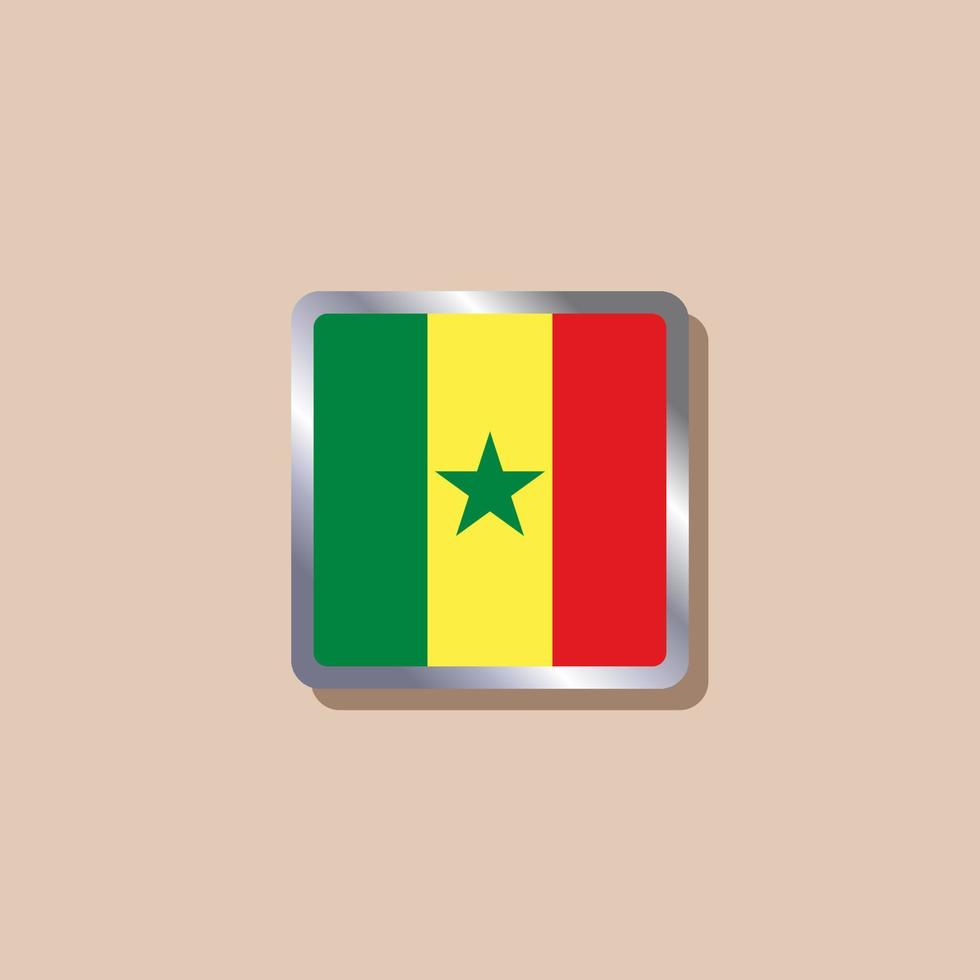 Illustration of Senegal flag Template vector