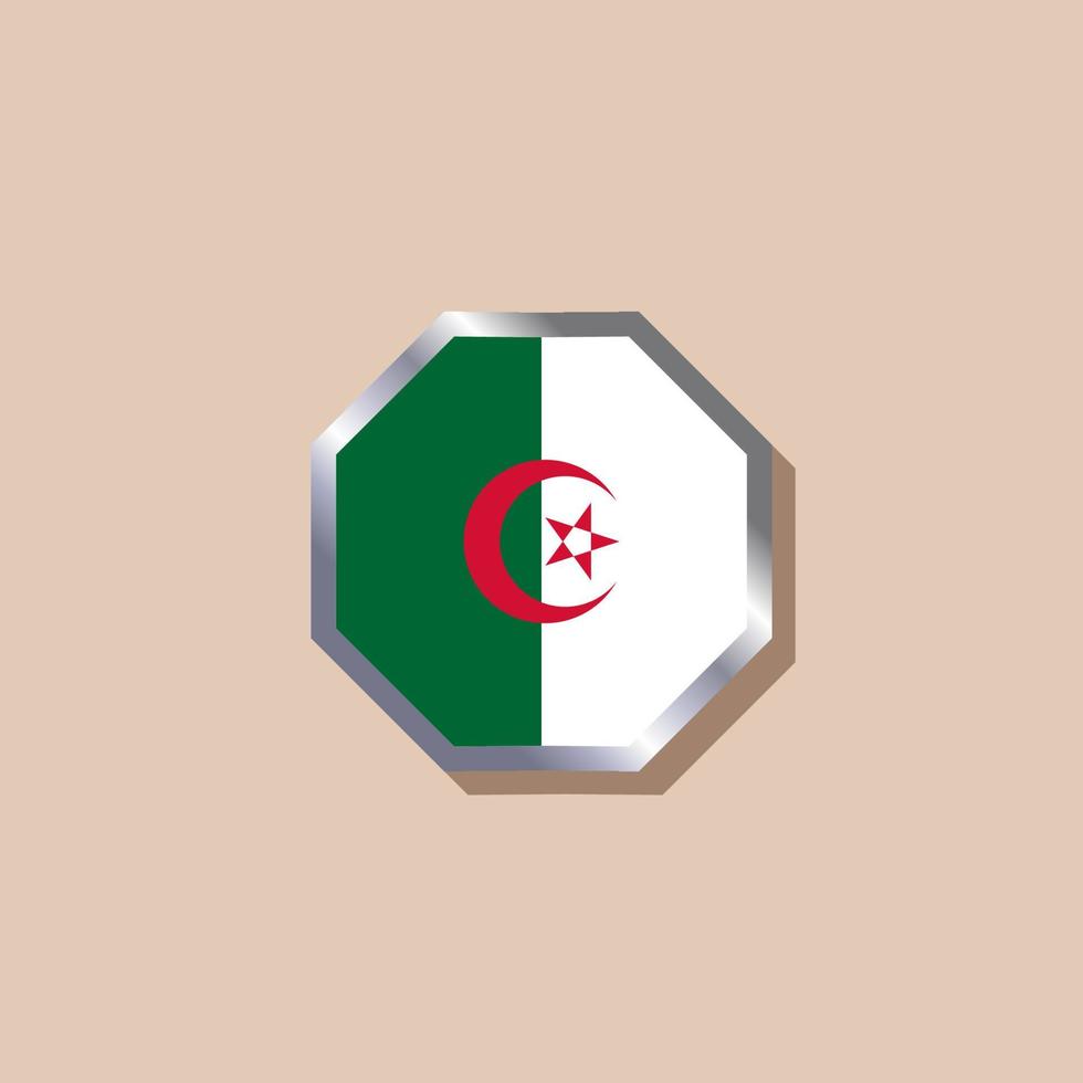 Illustration of Algeria flag Template vector