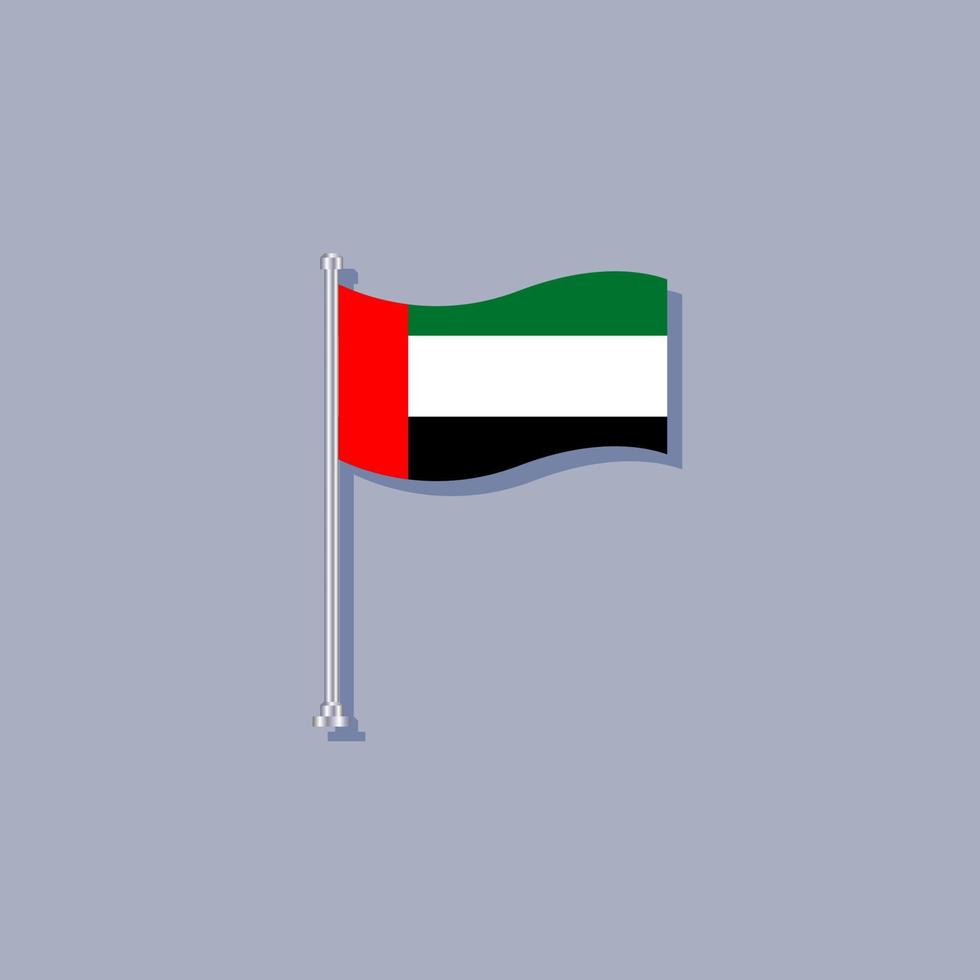 Illustration of Arab Emirates flag Template vector
