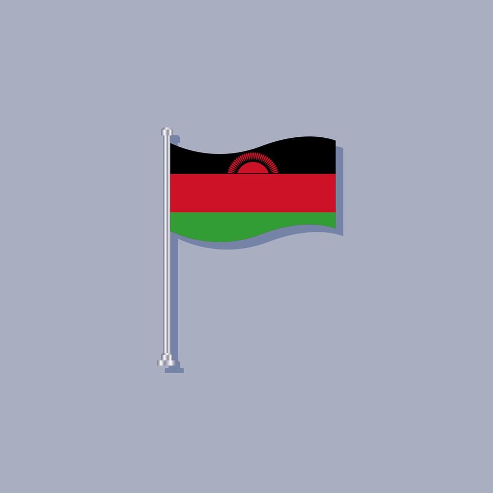 Illustration of Malawi flag Template vector