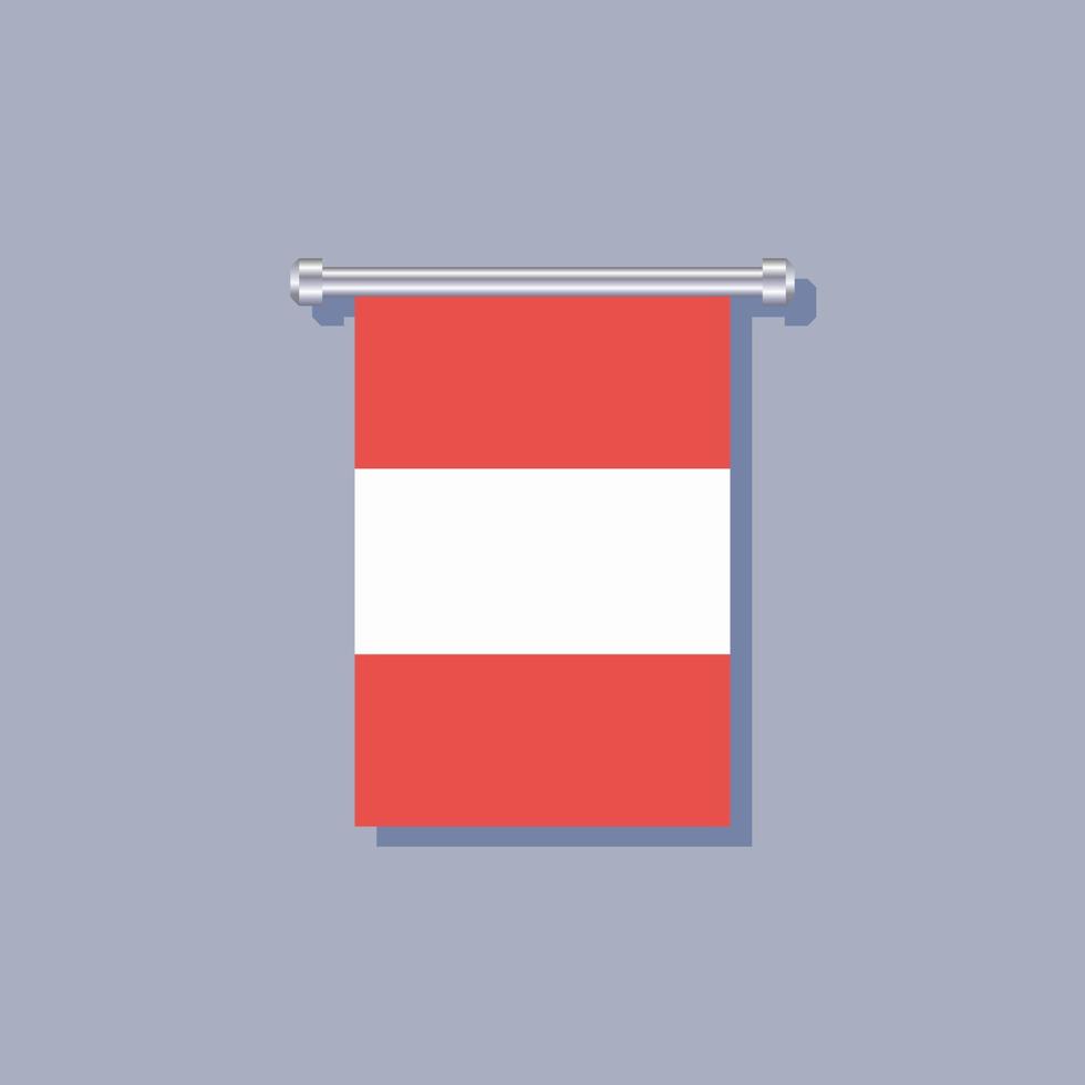 ilustración de la plantilla de la bandera de austria vector