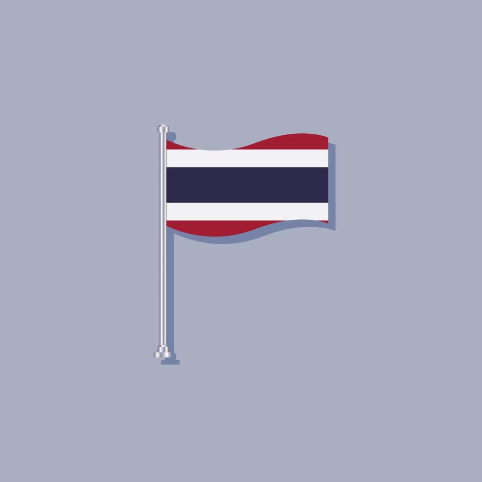 Illustration of Thailand flag Template vector