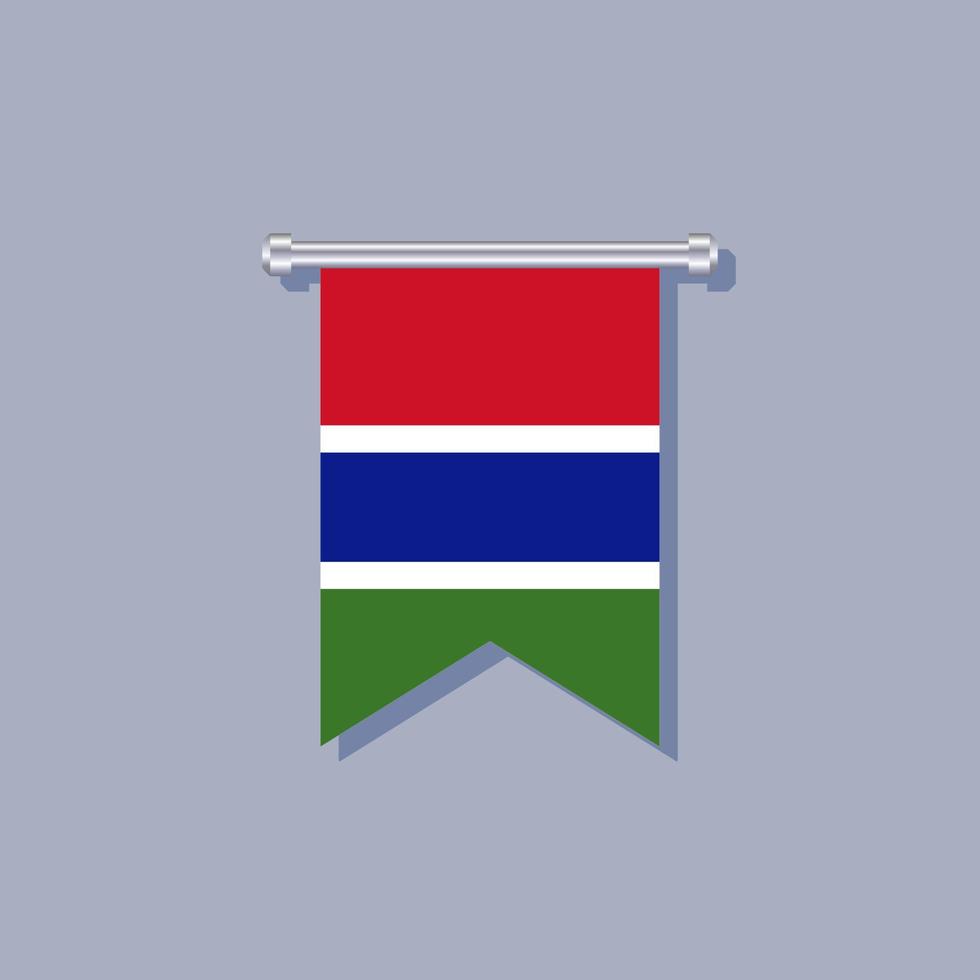 ilustración de la plantilla de la bandera de gambia vector