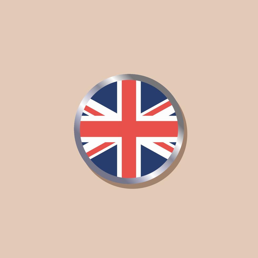 Illustration of United Kingdom flag Template vector