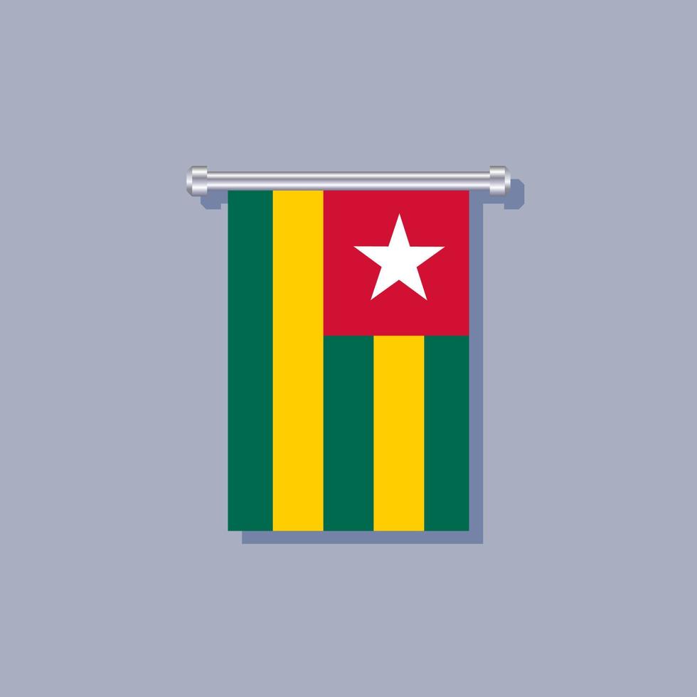 Illustration of Togo flag Template vector