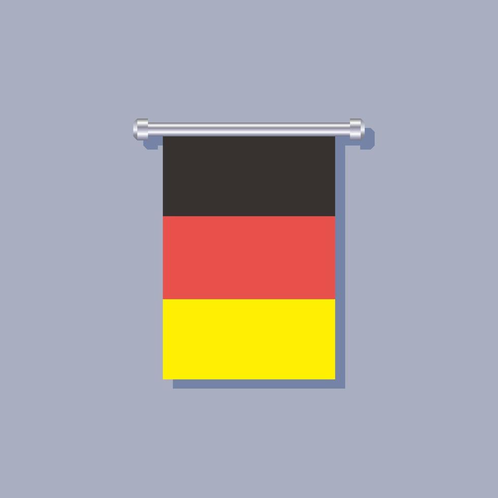 ilustración de la plantilla de la bandera de alemania vector