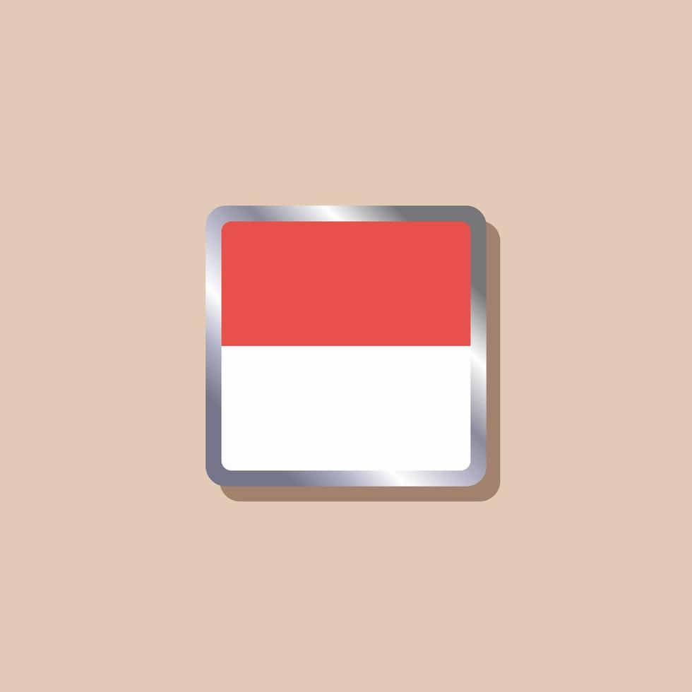 Illustration of Monaco flag Template vector