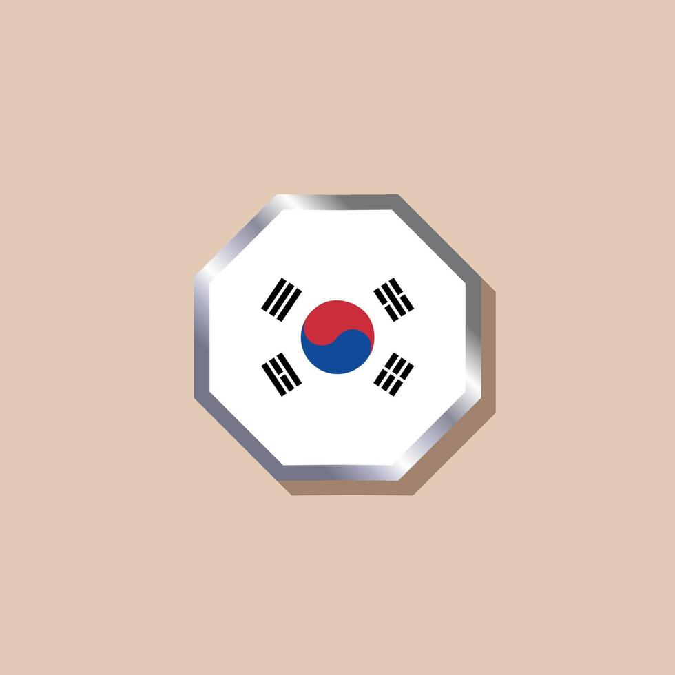 Illustration of South Korea flag Template vector