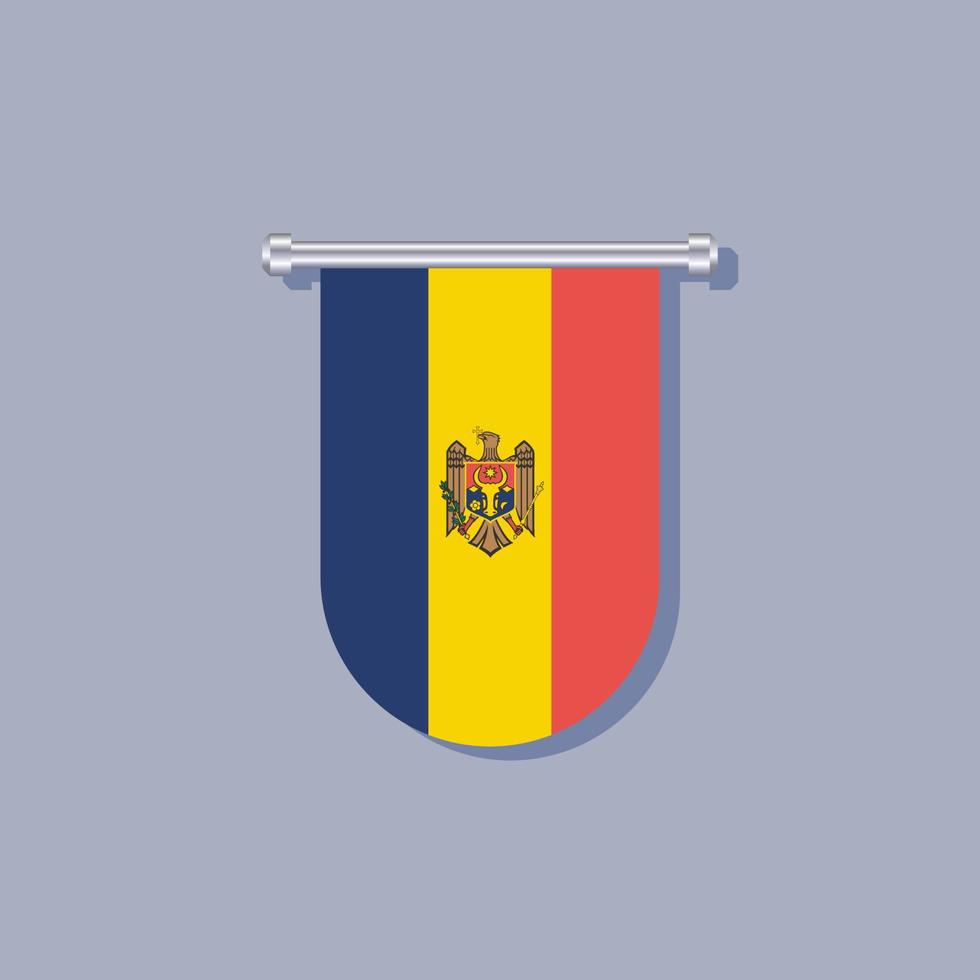Illustration of Moldova flag Template vector