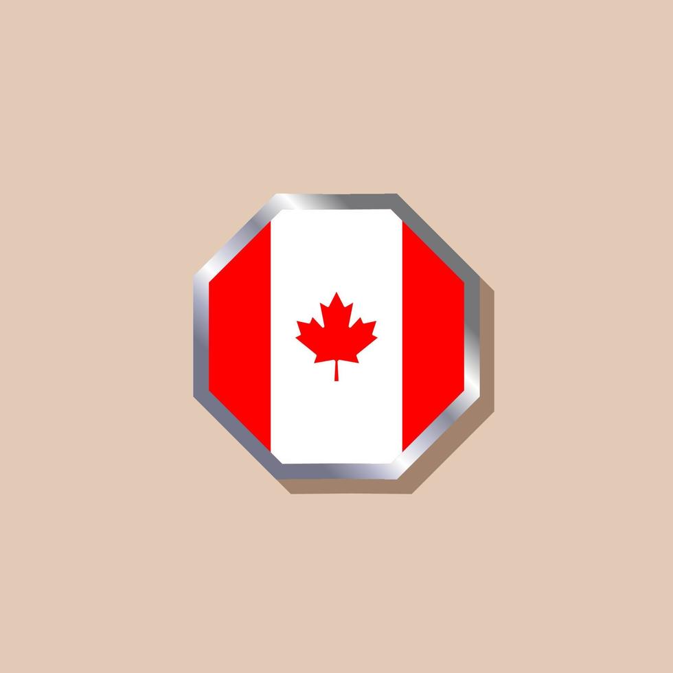 Illustration of Canada flag Template vector