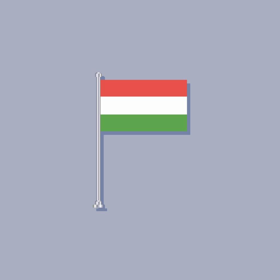 Illustration of Hungary flag Template vector