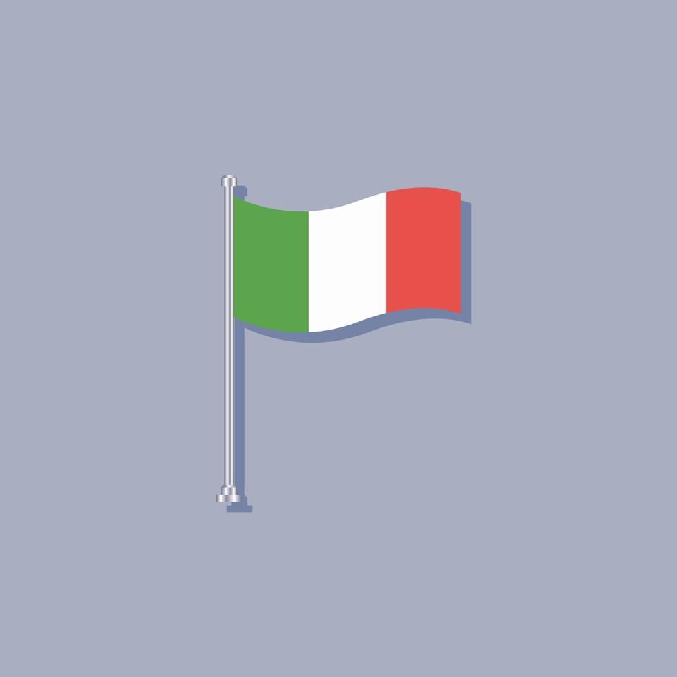 ilustración de la plantilla de la bandera de italia vector