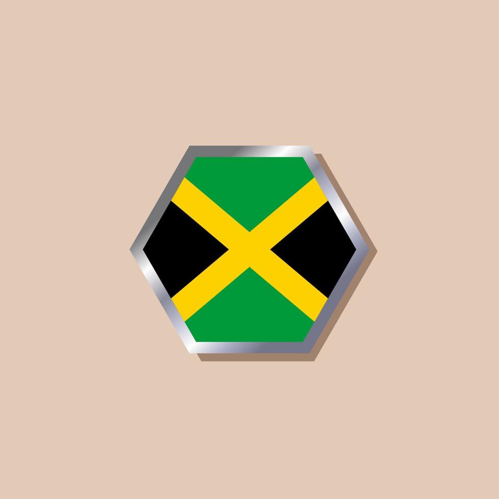 ilustración de la plantilla de la bandera de jamaica vector