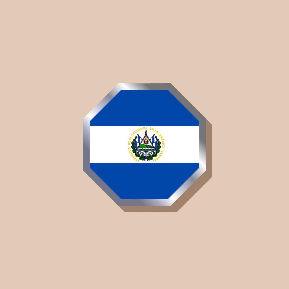 ilustración de la plantilla de la bandera de el salvador vector