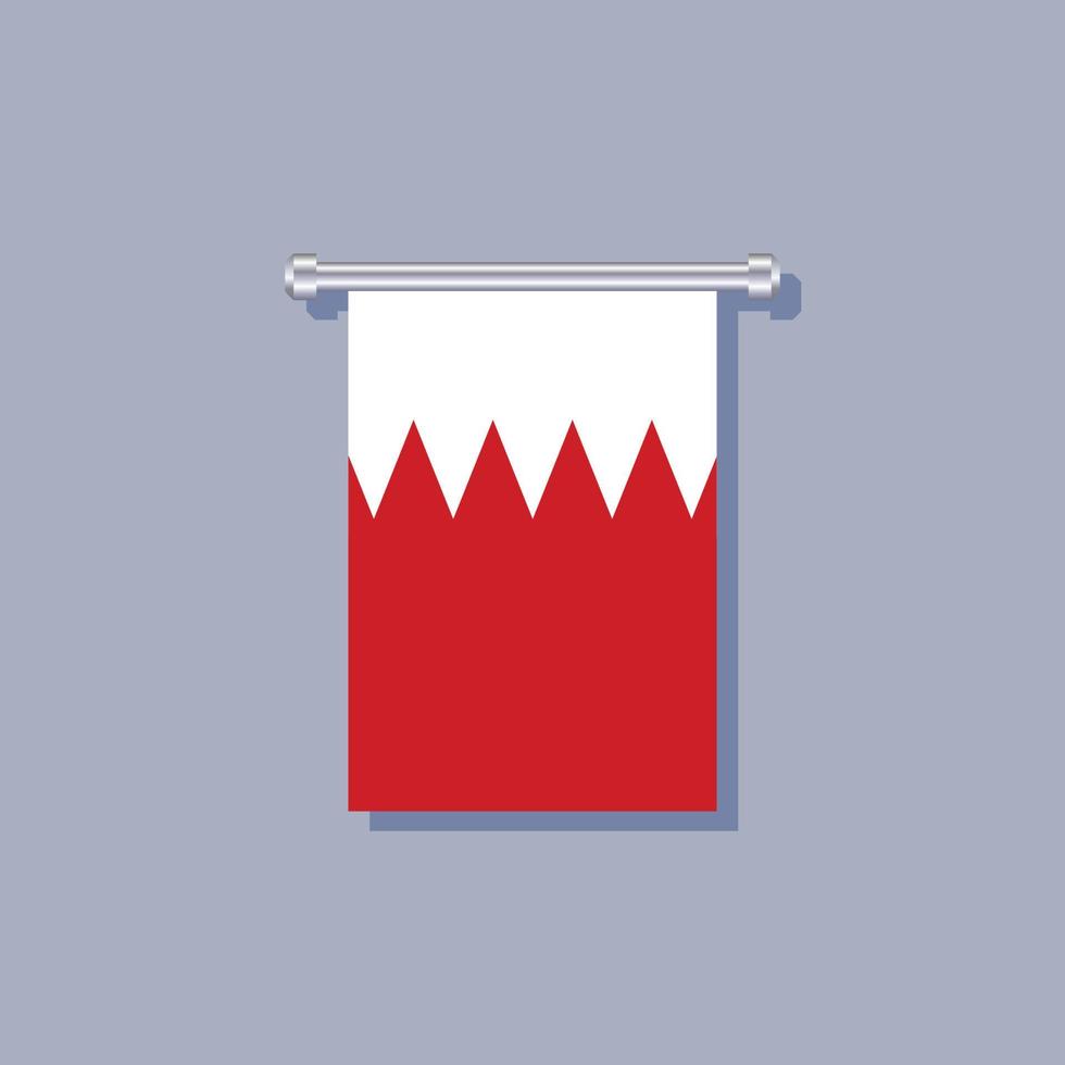 Illustration of Bahrain flag Template vector