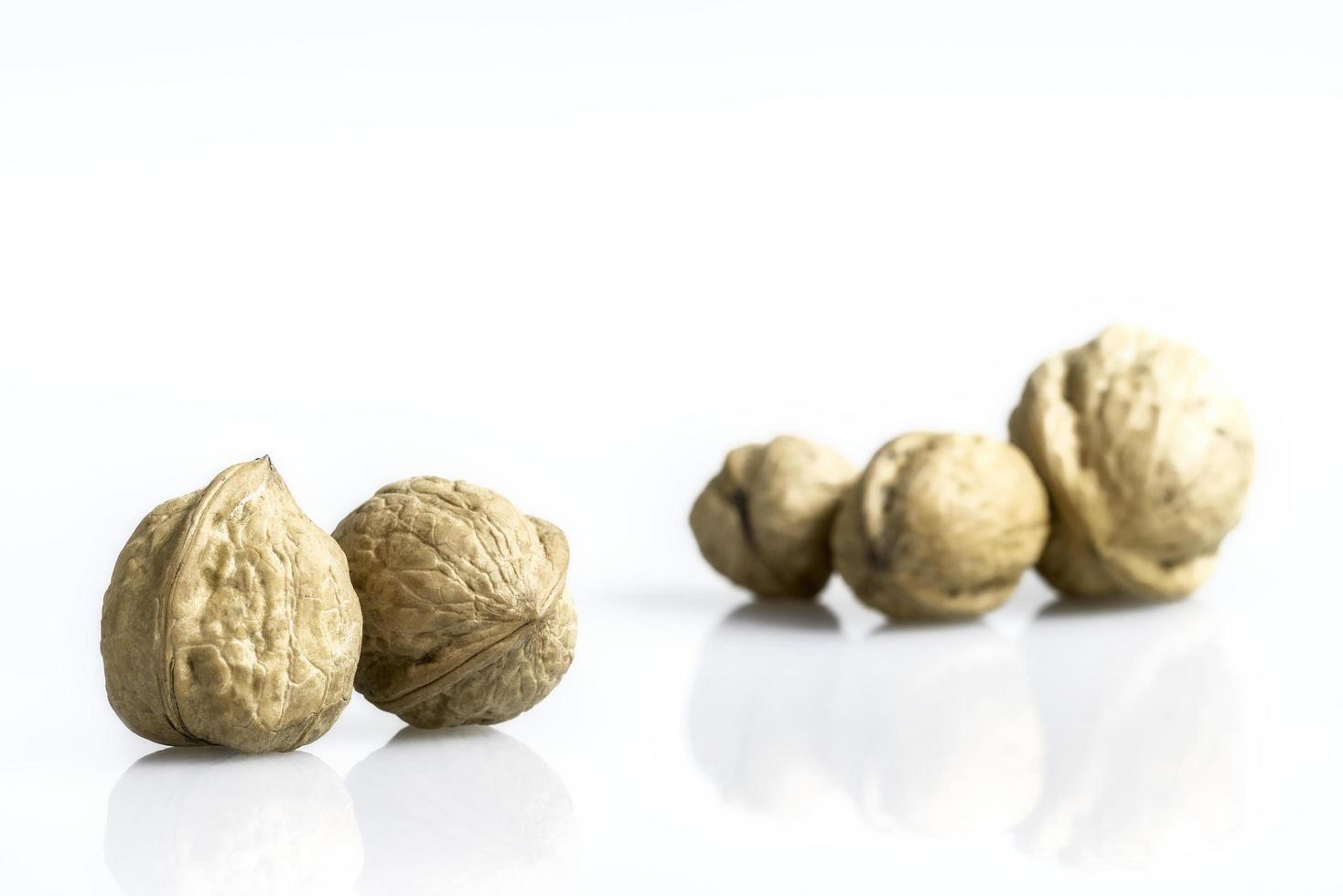 Five walnuts of reflection photo