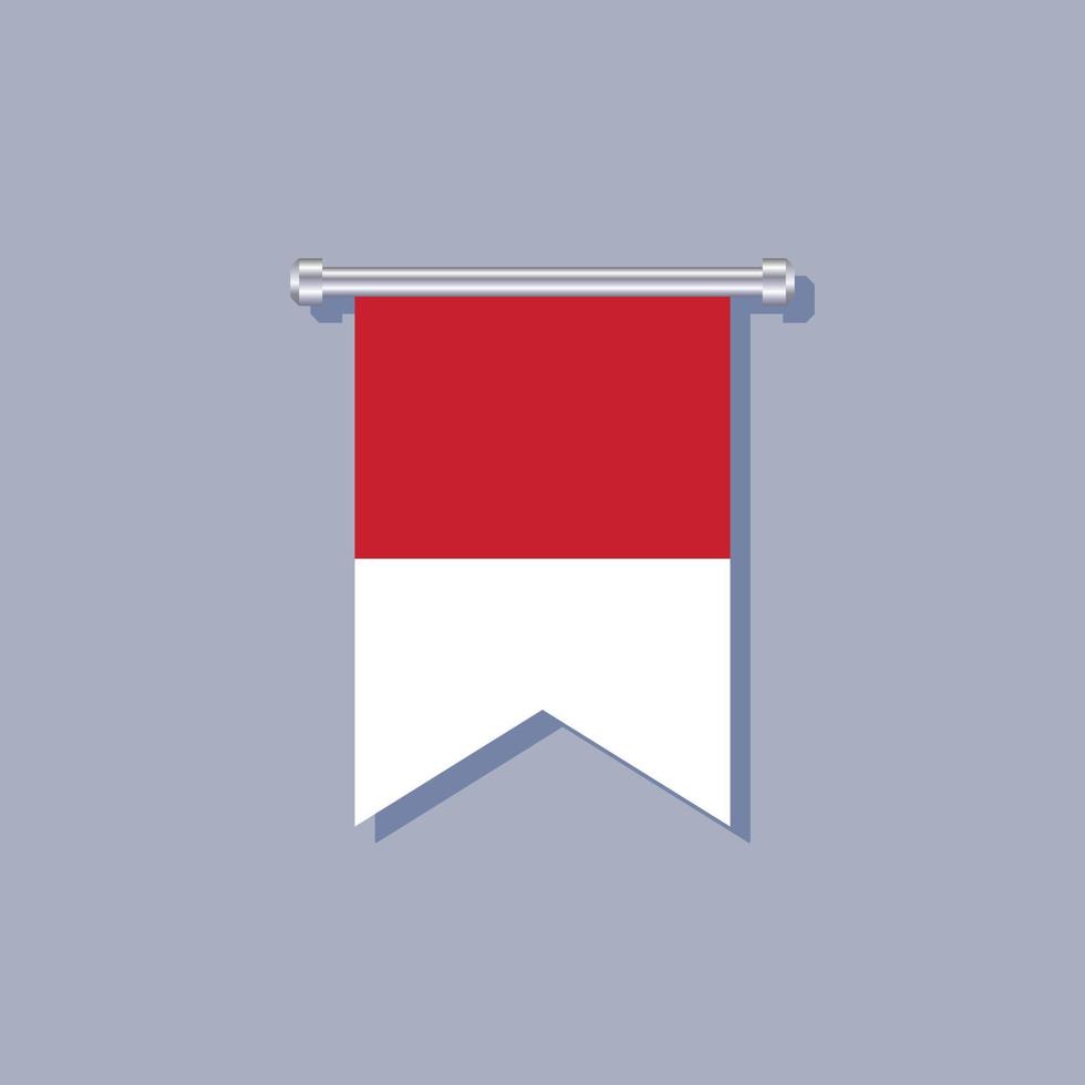 Illustration of Indonesia flag Template vector