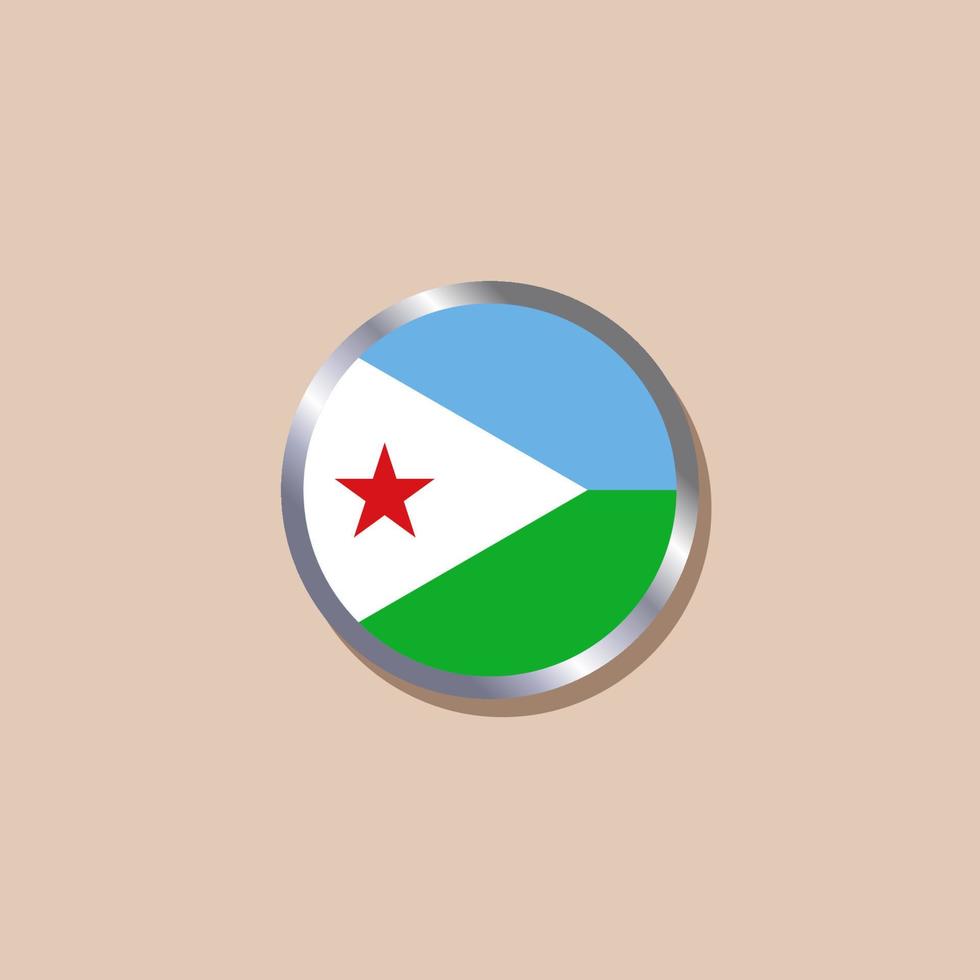 ilustración de la plantilla de la bandera de djibouti vector