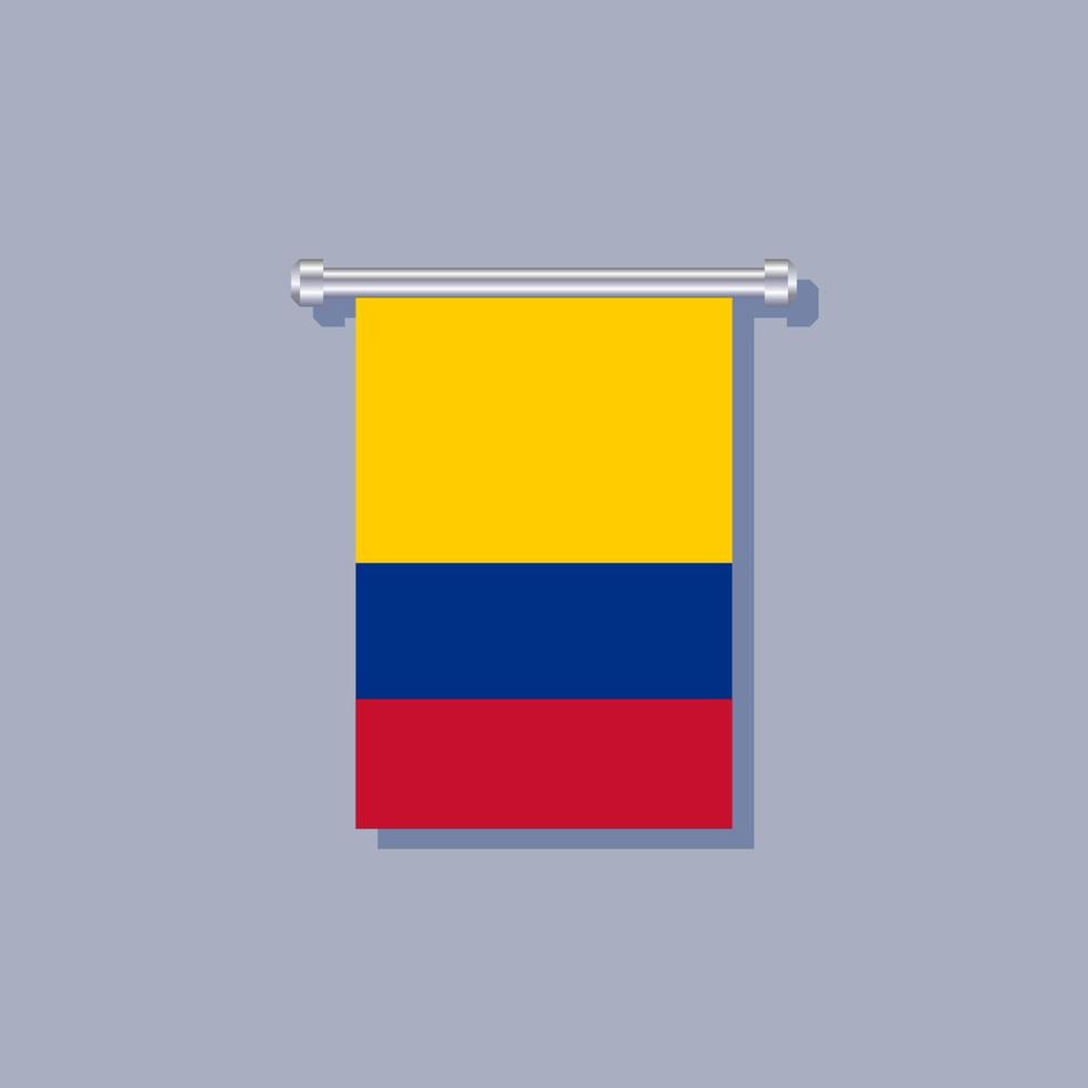 ilustración de la plantilla de la bandera de colombia vector