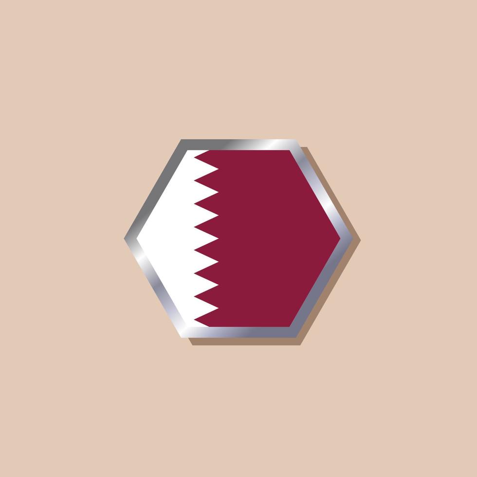 Illustration of Qatar flag Template vector