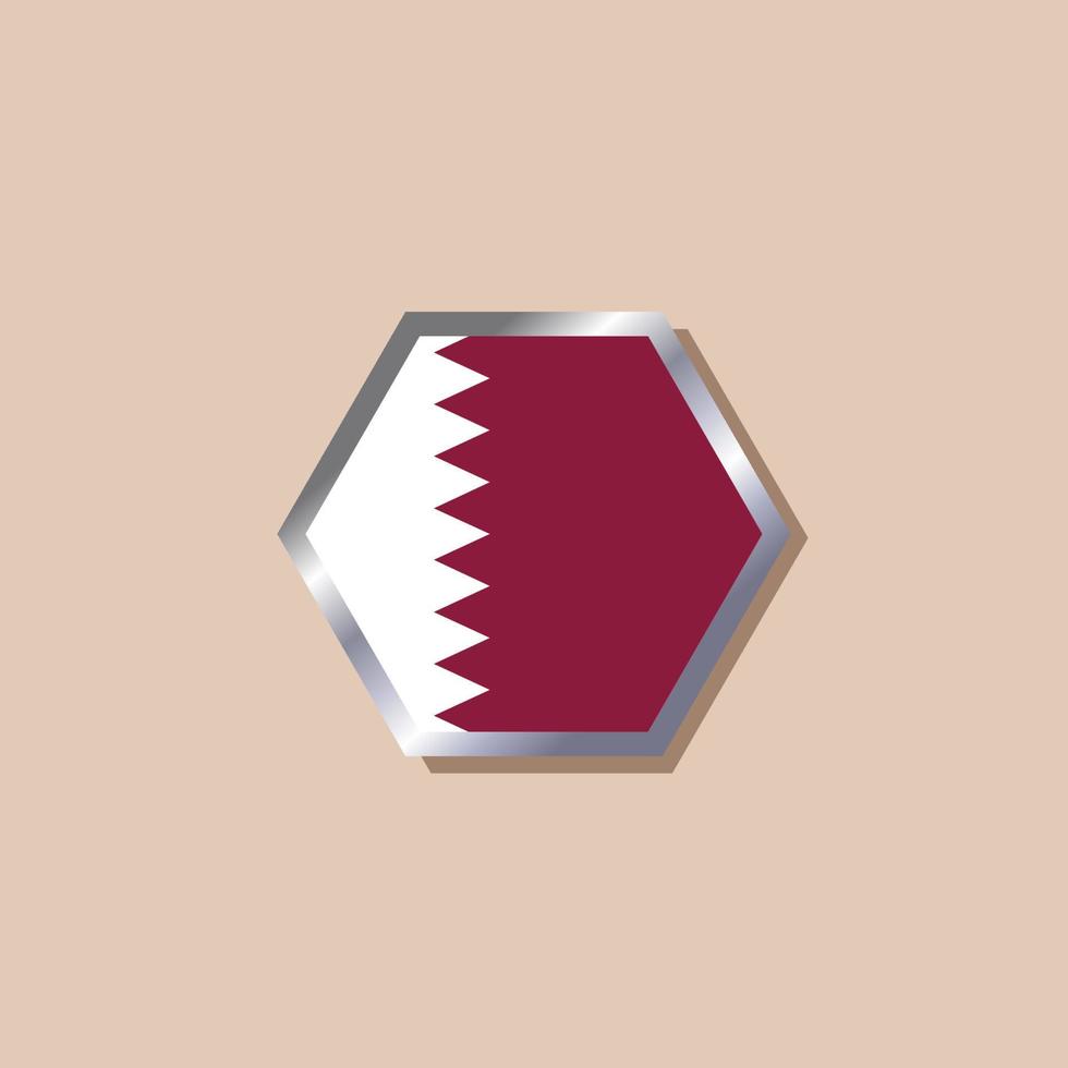 ilustración de la plantilla de la bandera de qatar vector