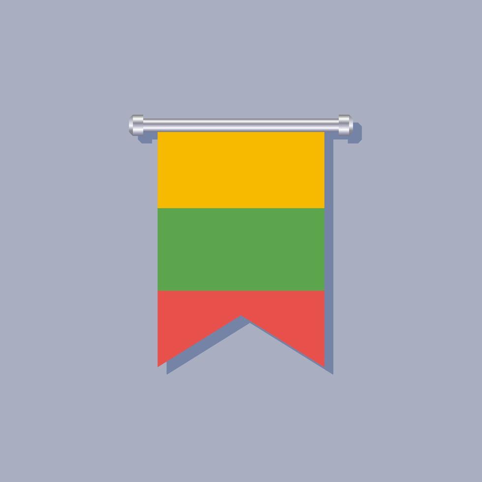 Illustration of Lithuania flag Template vector