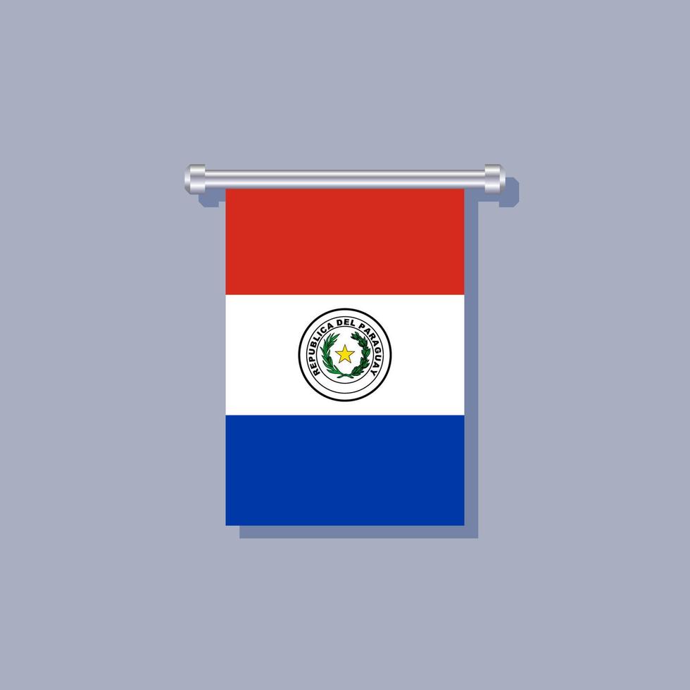 Illustration of Paraguay flag Template vector