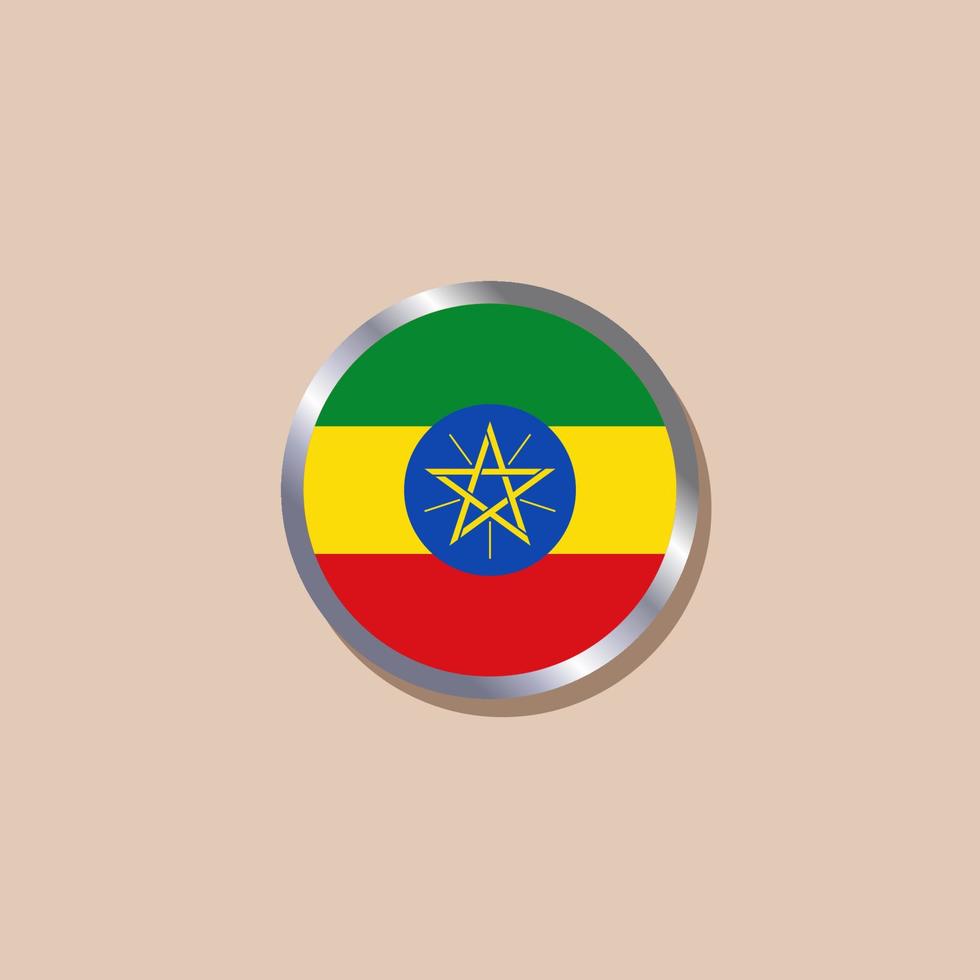 Illustration of Ethiopia flag Template vector