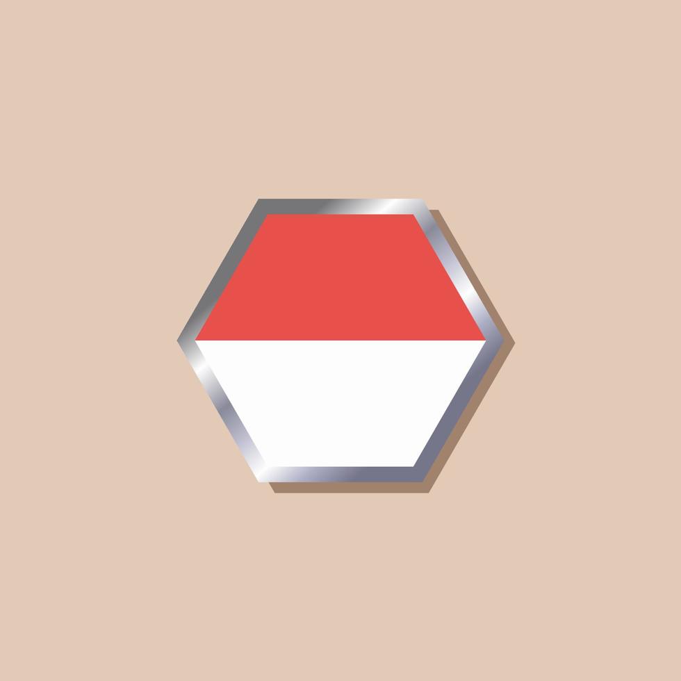 Illustration of Monaco flag Template vector