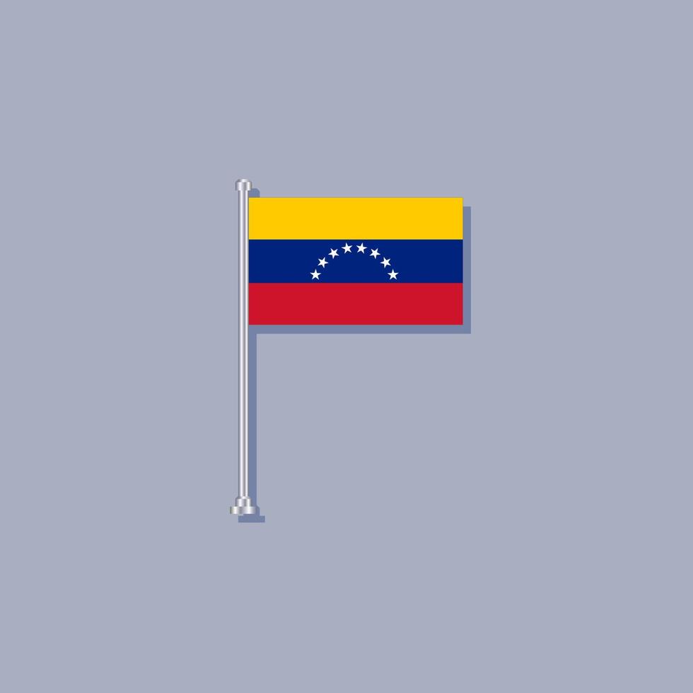 ilustración de la plantilla de la bandera de venezuela vector