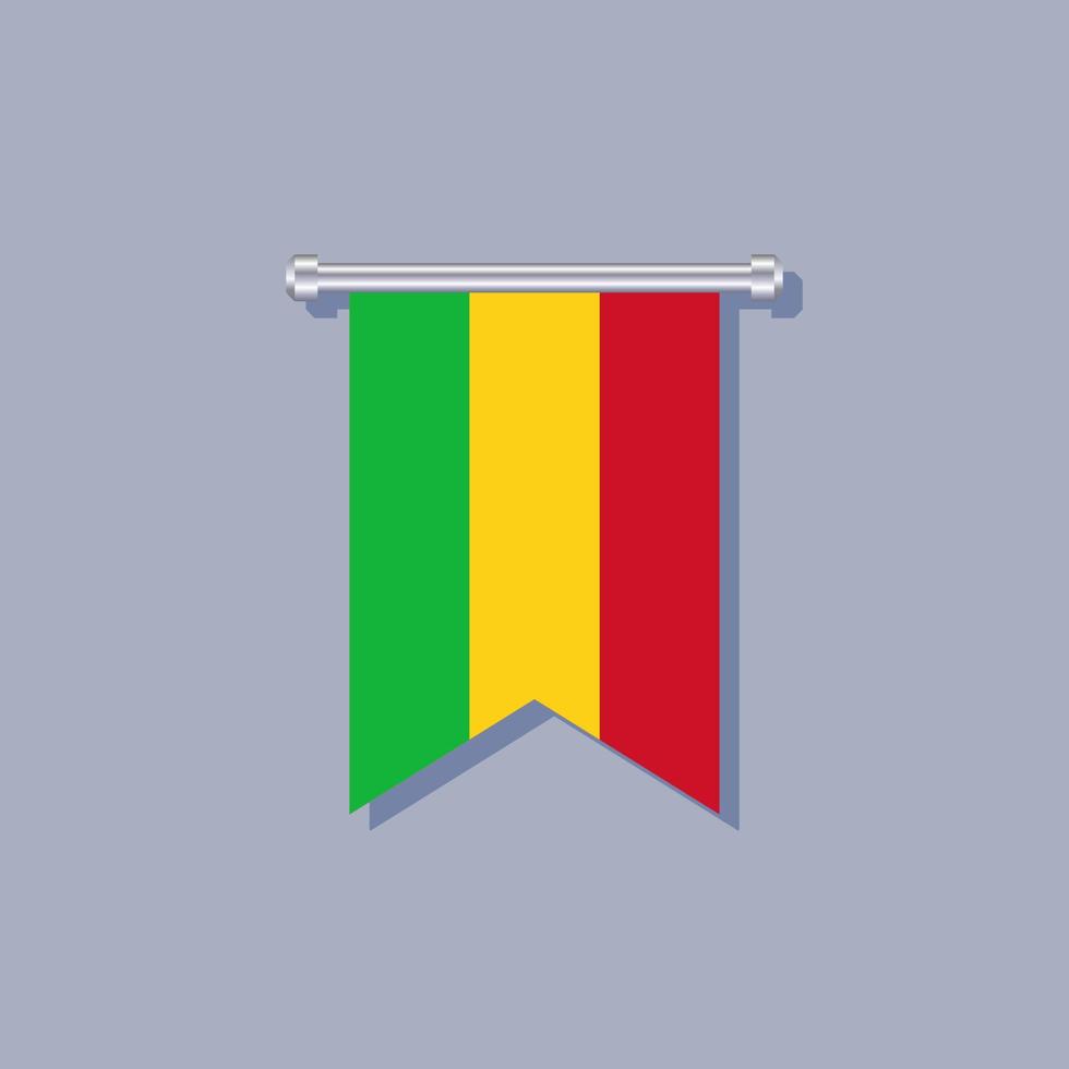 Illustration of Mali flag Template vector