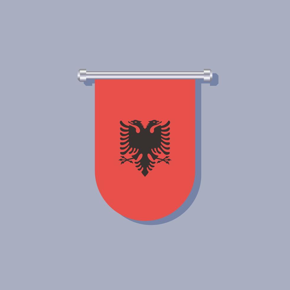ilustración de la plantilla de la bandera de albania vector