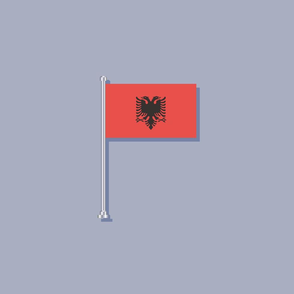 Illustration of Albania flag Template vector