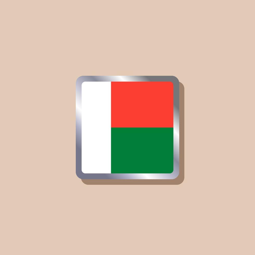 Illustration of Madagascar flag Template vector