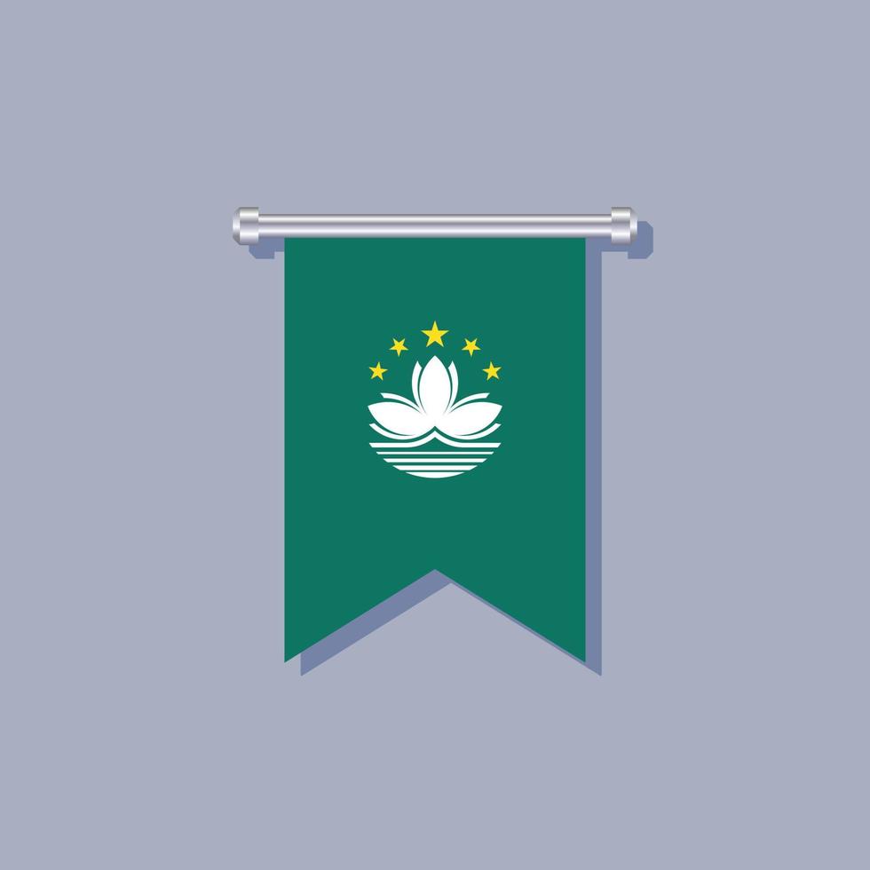 ilustración de la plantilla de la bandera de macao vector