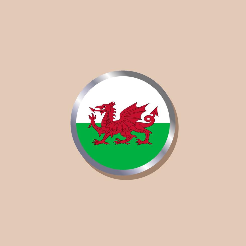 Illustration of Wales flag Template vector
