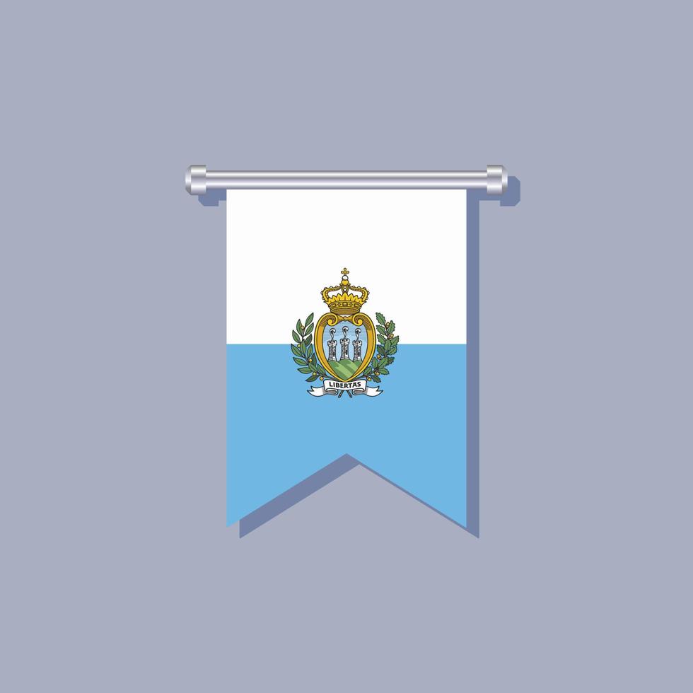 ilustración de la plantilla de la bandera de san marino vector