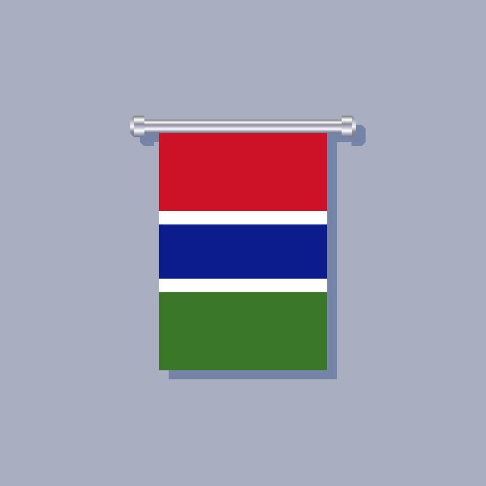 Illustration of Gambia flag Template vector