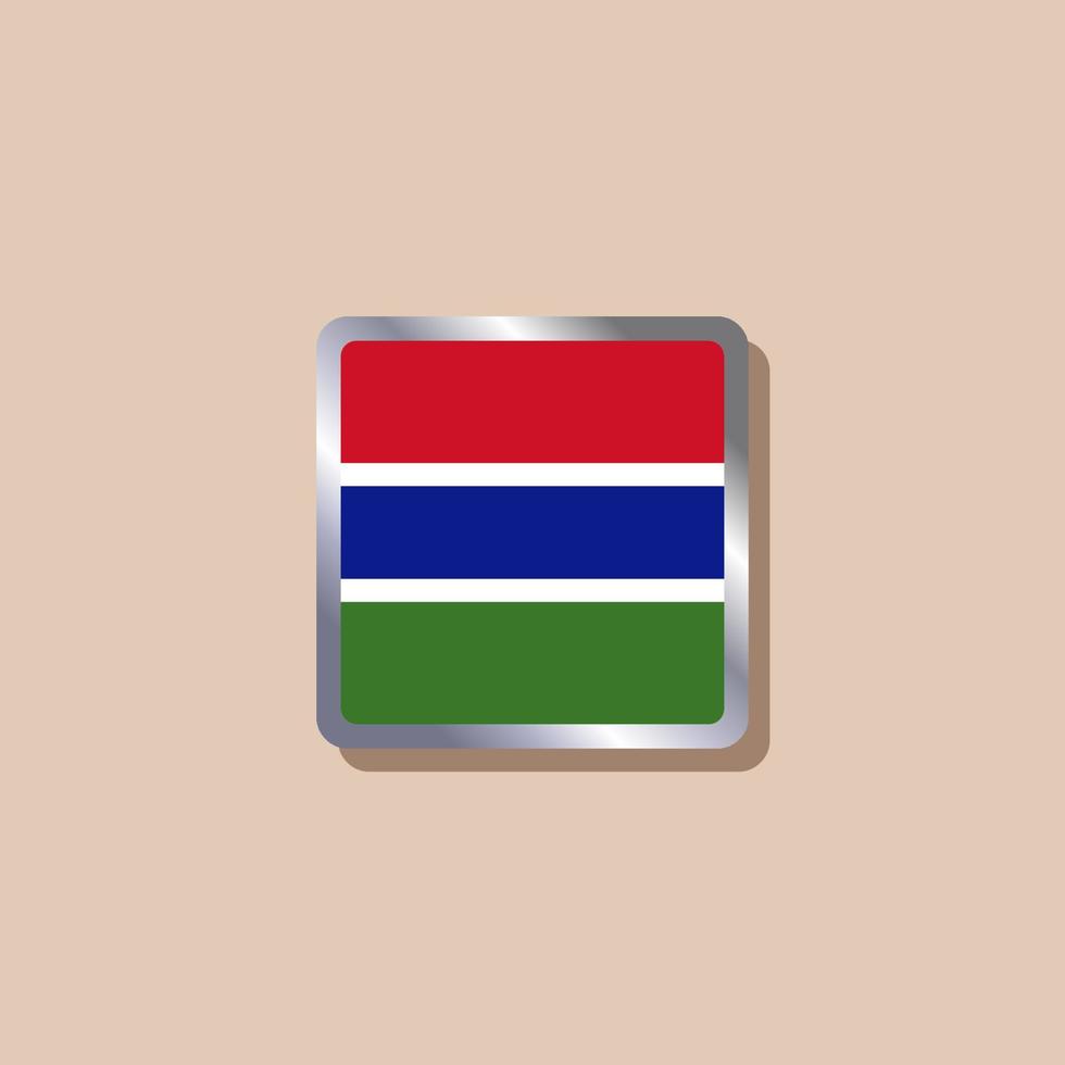 Illustration of Gambia flag Template vector