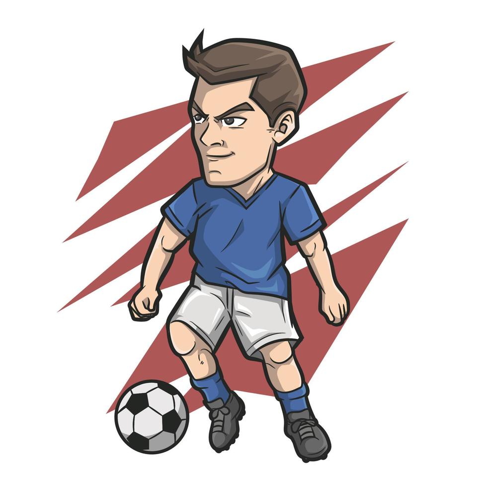 Soccer cartoon illustration vector