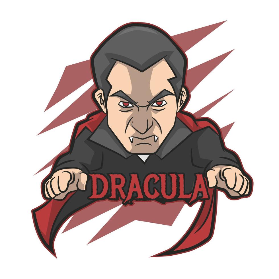Dracula cartoon illustration vector