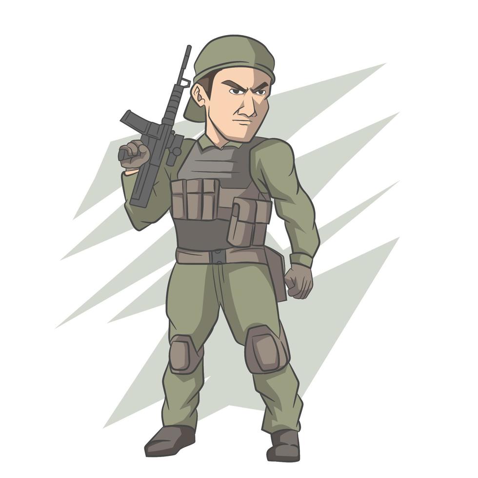 ilustración vectorial del ejército vector