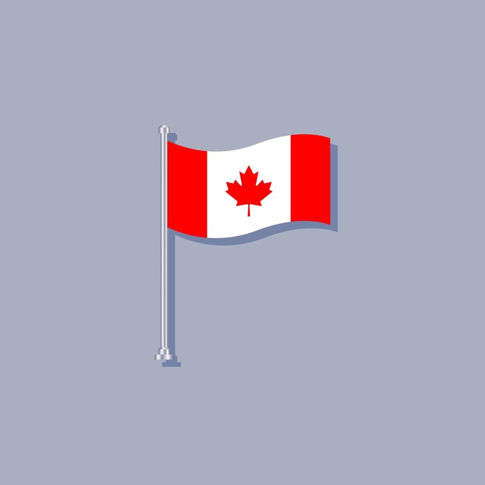 Illustration of Canada flag Template vector