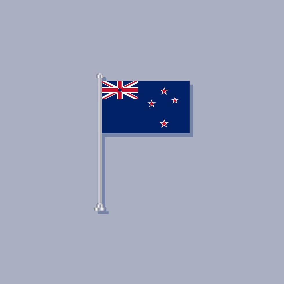 Illustration of New Zealand flag Template vector