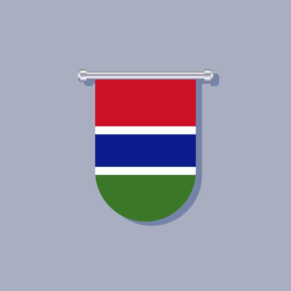 Illustration of Gambia flag Template vector