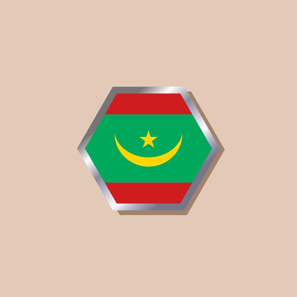 Illustration of Mauritania flag Template vector